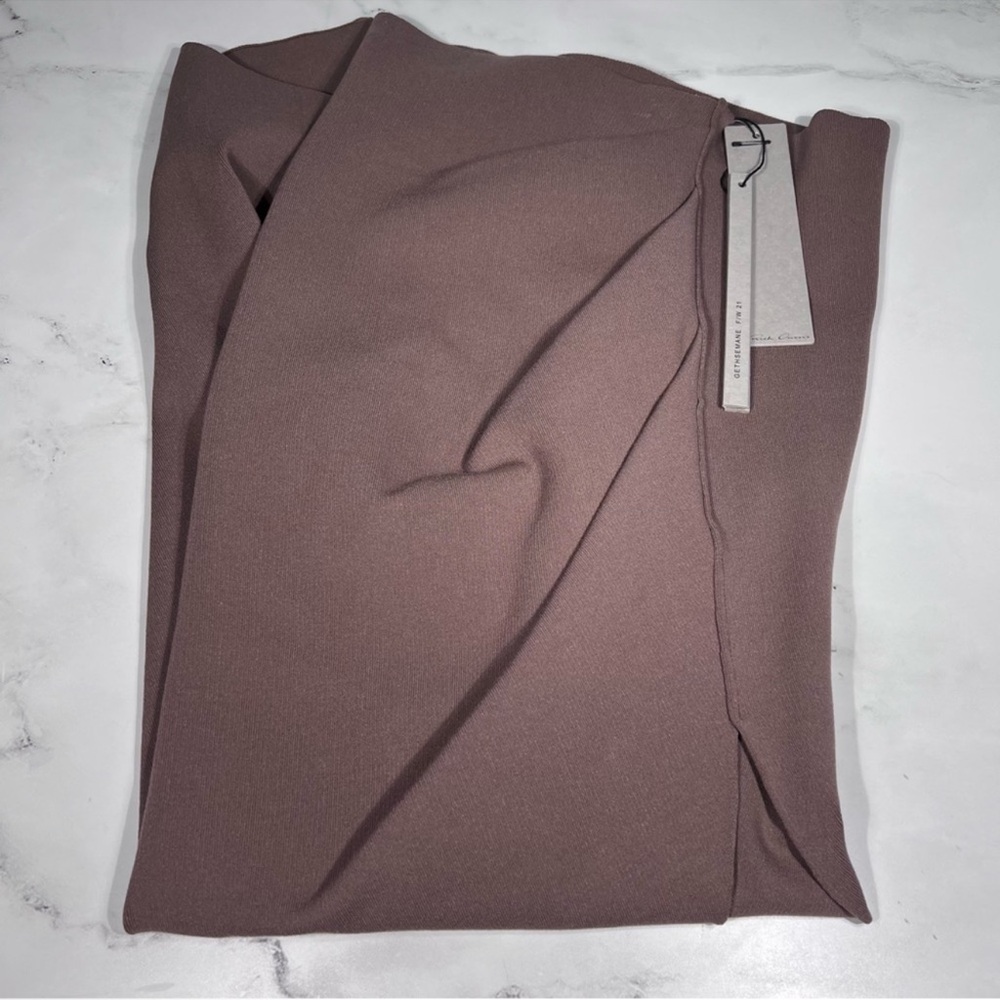 Rick Owens Rent Maxi Bodycon Skirt in Dust - Picture 3 of 14